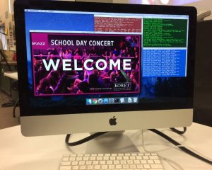 Connecting Toby Johnson Middle School to SF Jazz event via Ultragrid software program.